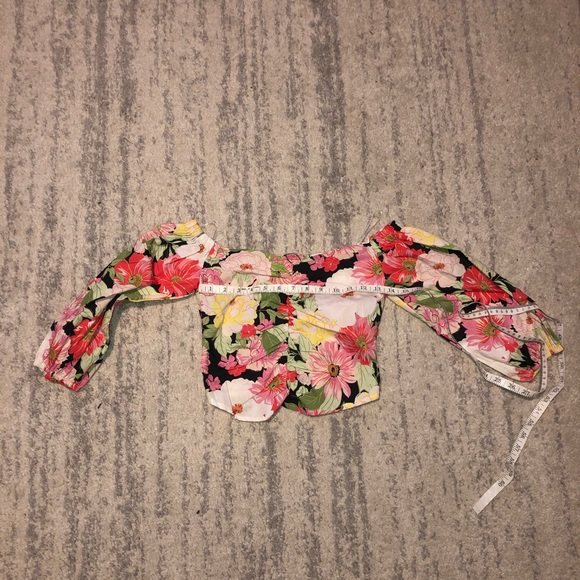 NEW!! HP 🥳🥳🥳Zara Floral Off the Shoulder Top - Picture 10 of 13